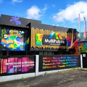 MultiPub vous propose une prestation complète de création et fabrication d'enseignes sur toute l'île !